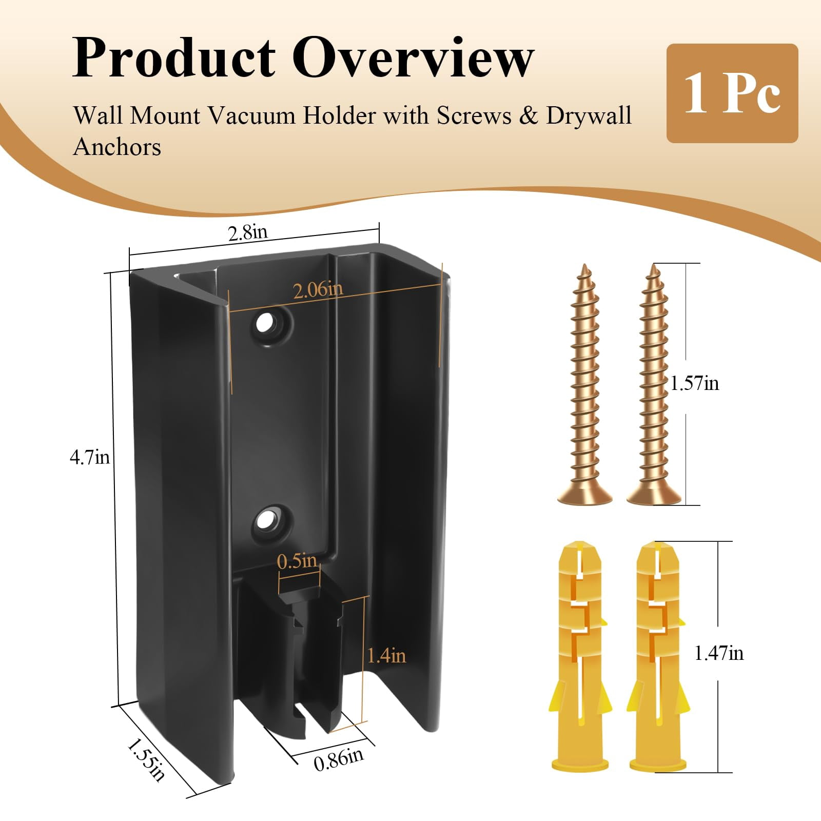 1 Pc Wall Mount Vacuum Holder, Charging Dock, Fit for Shark Ultra Cyclone Handheld Vacuum Model CH951, with Screws & Drywall Anchors, Mounts Easily to the Wall, Save Space & Reduce Clutter