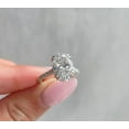 thumbnail image 3 of solitaire jewels 3.5TCW Oval Moissanite Hidden Halo Engagement Ring For Women, 18K White Gold, 3 of 6
