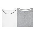 thumbnail image 2 of Playera George Talla EG 2 Pack de Manga Corta Básica Gris Jaspe y Blanco, 2 of 4
