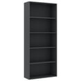 thumbnail image 3 of vidaXL 5-Tier Book Cabinet Black 31.5"x11.8"x74.4" Engineered Wood, 3 of 40