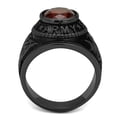 thumbnail image 3 of US Army Ring for Men and Women Unisex 316L Stainless Steel Military Patriotic Ring in Black with Red Stone Rock, 3 of 6