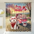 thumbnail image 3 of Be My Valentine's Havanese Truck Full of Love Flower Balloon Shower Curtain Havanese Dog Lover Gifts Idea Waterproof Bathroom Bathtub Curtain - 02029, 3 of 5