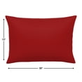 thumbnail image 4 of Casual Cushion Solid Sunbrella® Fabric 1-Piece Outdoor Rectangle Throw Pillow, 19"W x 12"L, Canvas Jockey Red, 4 of 5