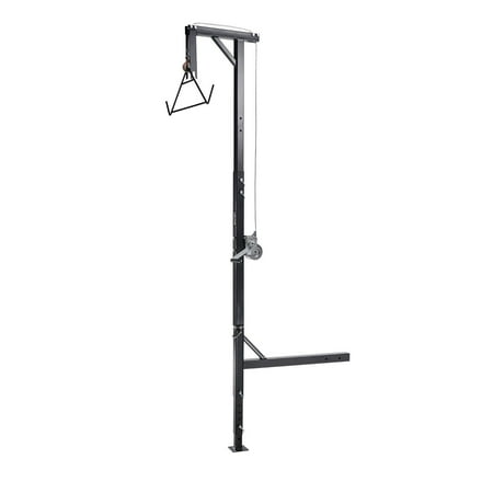 CAFORKP 400 lbs Truck Hitch Game Hoist with 2-inch Receiver and 360-Degree Swivel Adjustable Height & Gambrel Winch for Deer Hunting & Game Processing - Ideal for Field Dressing and Skinning