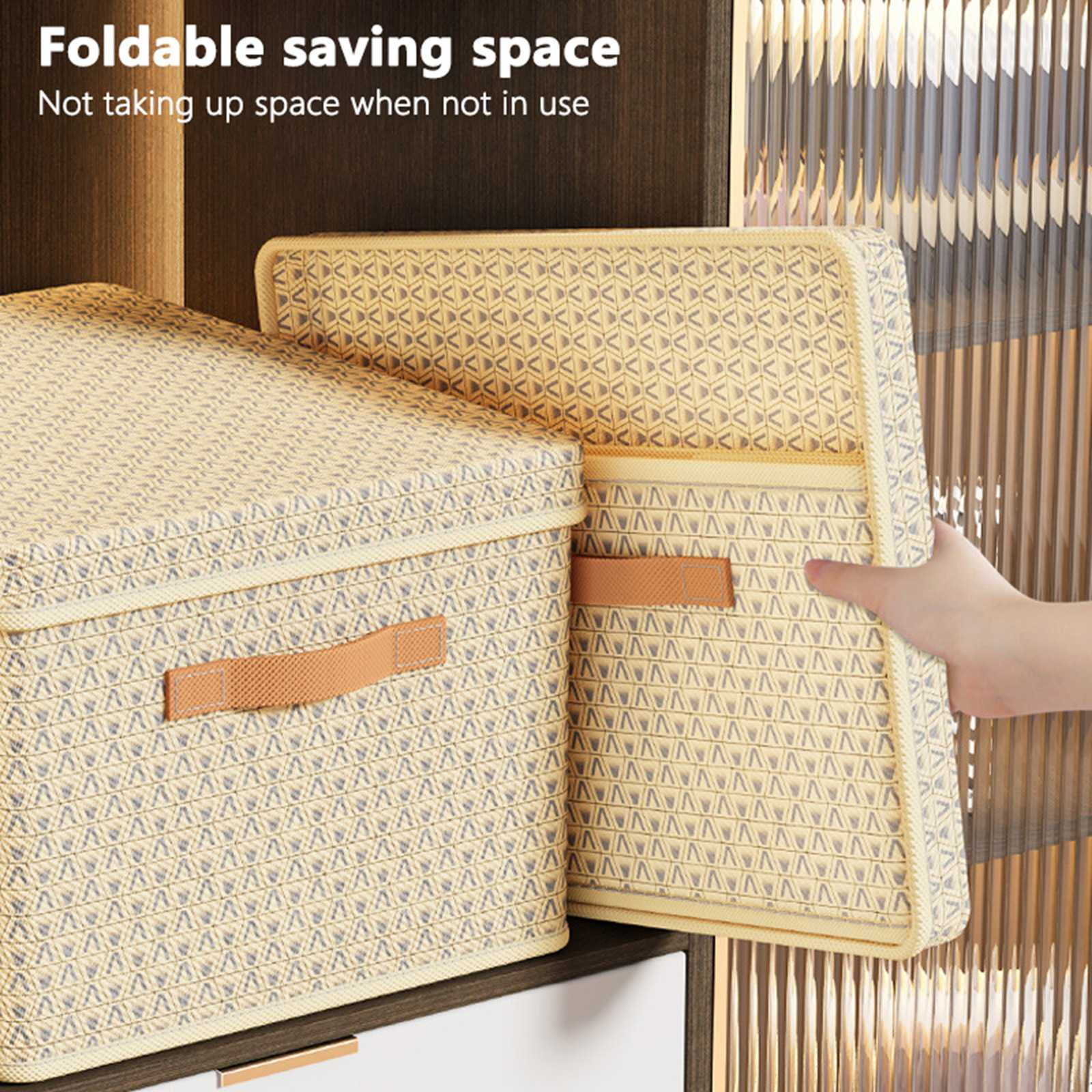 House of Hampton® Fabric Storage Bins With Metal Handles (set Of 6