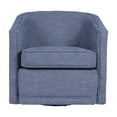 thumbnail image 2 of New Classic Furniture Poppy Polyester Fabric Swivel Chair in Blue, 2 of 7