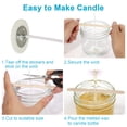 thumbnail image 4 of Notes For Ordering: 100pcs 15cm Candle Wick + 5pcs Wooden Wick Holder + 60pcs/3 Wick Stickers + 20pcs Candle Wick Base Used For Candle Making Wick Set DIY, 4 of 8