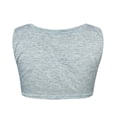 thumbnail image 7 of COMVALUE Sexy Short Sleeve Crop Top for Women Solid Scoop Neck Mini T-Shirts Vest Tank Grey for Size M, 7 of 7