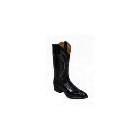 Cognac Caiman Tail - Ferrini Western Boots Mens Cowboy Caiman Tail Croc Black 10311-04