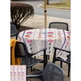 thumbnail image 5 of Outdoor Tablecloths with Umbrella Hole & Zipper, Purple Pink Spring Floral 60x60 Inch Square Tablecloths, Colorful Summer Flowers Botanical Waterproof Table Cloth, Patio/Pool/Picnic Table Covers, 5 of 8