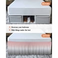 thumbnail image 7 of Gradient Pink Grey,Wrap Around Bed Skirts for California King Bed 18" Drop,Bed Skirt with Adjustable Elastic Belt Dust Ruffle Bed Valance for Bedroom Modern Abstract Color Ombré Art Bed Frame Cover, 7 of 7
