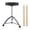 Drum Throne, variant on stusgo Keyboard Bench, Adjustable Black Piano Benches, Keyboard Chair, 3-Level Lifting Piano Stool