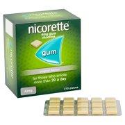 (4 Pack) Nicorette Gum 210 Each, 4mg Original Nicotine Flavor Uncoated