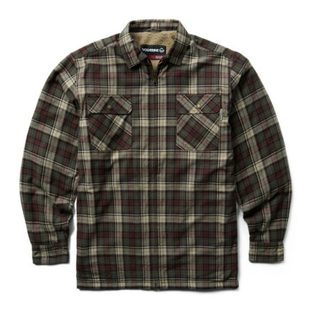 

Wolverine Hastings Sherpa Lined Zip Shirt-Jac Men Black Olive Plaid