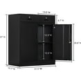 thumbnail image 3 of 2 Drawers Metal Cabinet, 36” Locking File Cabinet for Garage、Classroom and Office - Black, 3 of 11