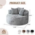 thumbnail image 4 of The Magic Home Togo Floor Sectional Sofa, Gray, 4 of 14