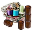 thumbnail image 4 of Craft County Dark Wood Cylinder Beads - 1 1/8 Inch x 1 1/2 Inch Bead in Multiple Size Options for Crafts, DIY Projects, and More, 4 of 5