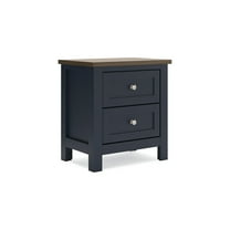 Signature Design by Ashley Landocken Two Drawer Nightstand, Blue