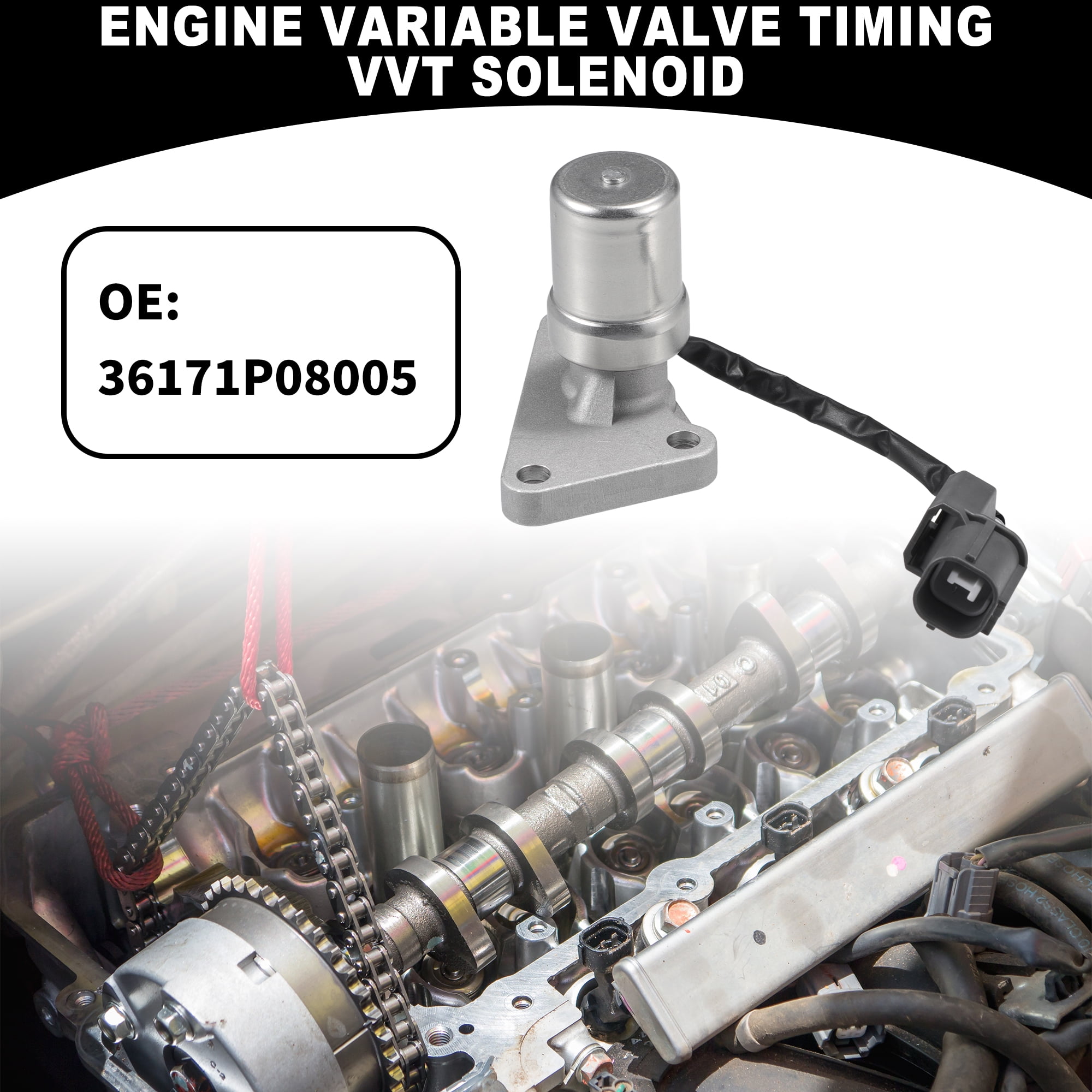Unique Bargains Engine Variable Valve Timing VVT Solenoid - for Honda Civic 1992-2000 Metal Silver Tone - 1 Pc