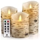 thumbnail image 1 of Velas intermitentes, velas, velas a batería de corteza de abedul, con control remoto, 1 of 6
