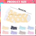 thumbnail image 3 of BESEW7 Warm Grippy Fuzzy Slipper Socks for Women, Soft Cozy Microfiber Heart Thick Sleep Socks for Home Sleep Lounge Travel Work Daily Wear H, 3 of 7