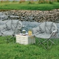 thumbnail image 3 of NAIZEA Oversized Camping Chair, Fully Padded Moon Saucer Folding Chair, Outdoor Portable Heavy Duty Chair, with Carry Bag, Supports 500 lbs, 3 of 9