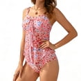 thumbnail image 5 of MecTo Women's 2 Piece Tummy Control Tankini Swimsuit High Waisted Floral Print Bathing Suit, 5 of 7