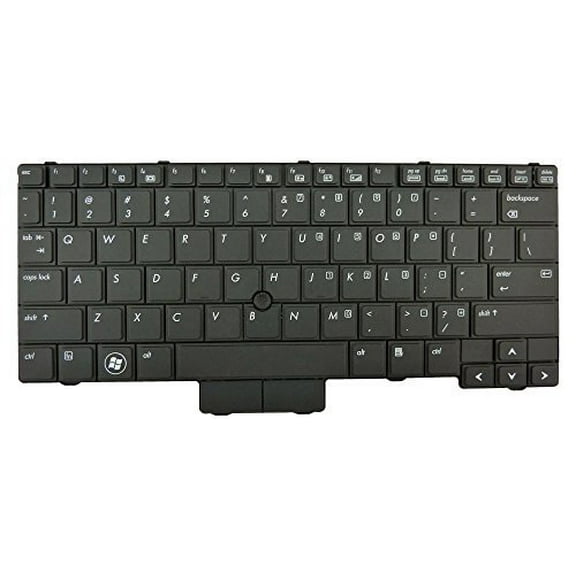 Goparts-Online US Layout Black Keyboard for HP EliteBook 2540p series laptop.