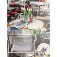 thumbnail image 4 of Outdoor Tablecloth with Umbrella Hole and Zipper, Grey Bunny Easter Round Table Cloth 60 Inch Waterproof Tablecloth, Rabbits Spring Botanical Carrots Picnic Table Cover for Patio Camping, 4 of 7
