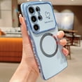 thumbnail image 2 of for Samsung Galaxy S24 Ultra Case for Women Girls [Compatible with Mag Safe] Cute, Magnetic Love Heart Pattern with Camera Lens Protection Plating Shockproof Wireless Charging Phone Case,Blue, 2 of 8