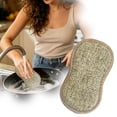 thumbnail image 2 of 1 Pcs Microfiber Kitchen Scrub Sponges,Double-Side Reusable Scouring Pads,Multi-Purpose Scrub Sponges,Non-Scratch Scrub Sponge,Heavy-Duty Reusable Cleaning Sponges for Dishes, Pots, Glass,Z2-Khaki, 2 of 3