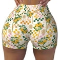 thumbnail image 2 of Picia Lemon Printed Workout Shorts for Women Seamless Scrunch Butt Lifting High Waisted Yoga Gym Booty Running Moisture-wicking Short Pants-Medium, 2 of 9