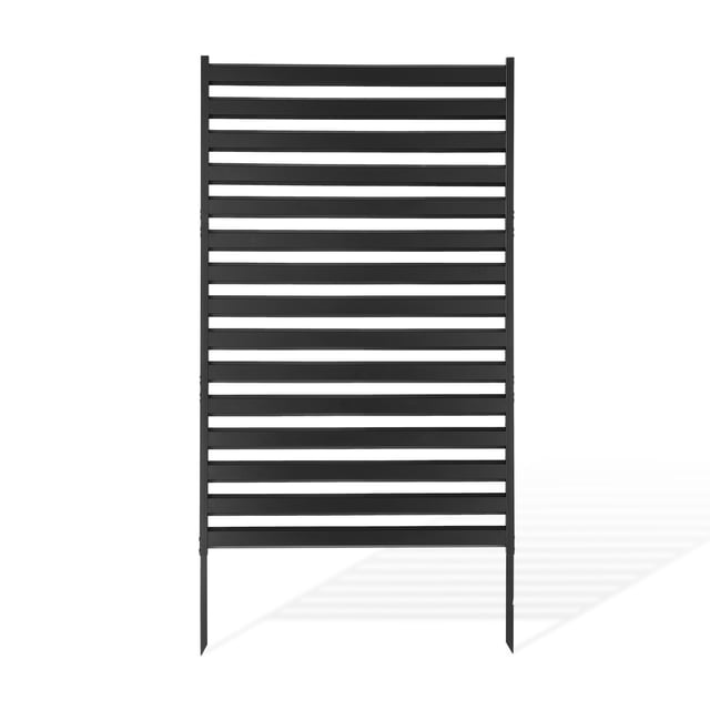 VEVOR Metal Privacy Screen, 38" W x 60" H Freestanding Modern Privacy Fence, Garden Divider Panel with Extended Ground Stakes & Panel Height Adjustable