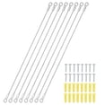 thumbnail image 1 of Limitador de puerta de gabinete de 8 pulgadas, paquete de 8 limitadores de bisagra de acero inoxidable de 2mm de diámetro, 1 of 6
