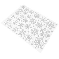 ADDHAT Glitter Snowflake Stickers 1 Sheet PVC Winter Wonderland Christmas Decoration