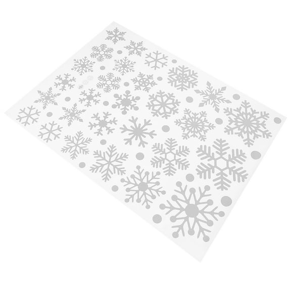 ADDHAT Glitter Snowflake Stickers 1 Sheet PVC Winter Wonderland Christmas Decoration