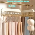 thumbnail image 3 of sunsanly Garment Hanger 8 Hook Coat Hanger Vest Holder Solid Wood Underwear Clothes Hanger Space Saving Multipurpose Hanger for Wardrobe Cabinet Organization, 3 of 8