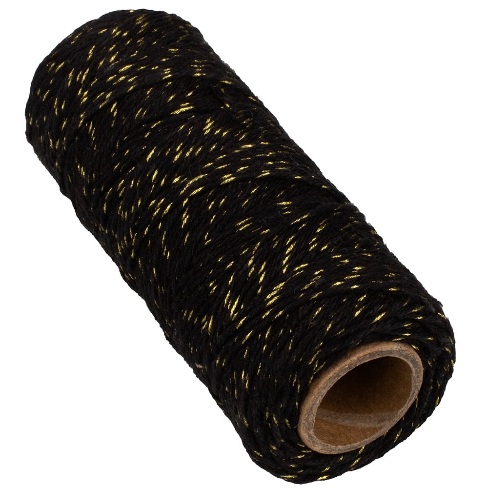 Craft County Metallic Hemp Cord – 200 ft Spool – Perfect for Macrame, Scrapbooking, Greeting Cards, Jewelry Making, and More!
