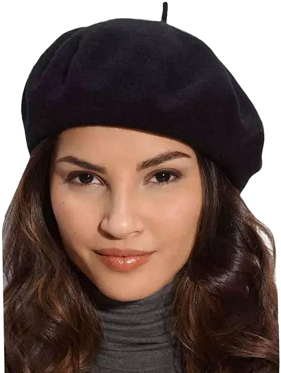 Broadfashion Womens Warm Wool Winter Hats Beret French Style Beanie Hat Ski Cap
