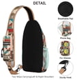 thumbnail image 3 of Geometric Sling Backpack, Minimalist Abstract Crossbody Daypack with Ink Style Tribal Patterns, Lightweight Travel Bag for Students & City Walks, 3 of 6