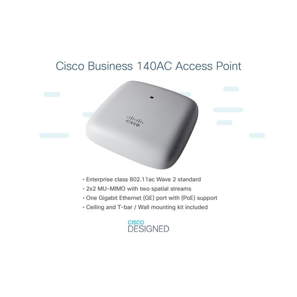 Cisco Business 140AC - Wireless access point - Wi-Fi 5 - 2.4 GHz, 5 GHz (pack of 3)