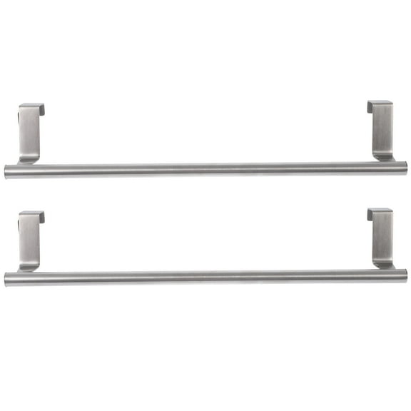 Set of 2 Bathroom Door Towel Rack Dispenser Shelf Organizer for Towels and Bathroom Accessories