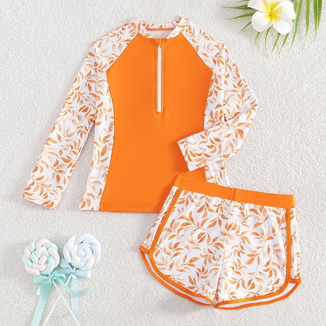 Kid Girl Swimsuit 2 Piece Tankini Set Swimsuit Striped Ruffle Baby Girl Bathing Suit 10-11