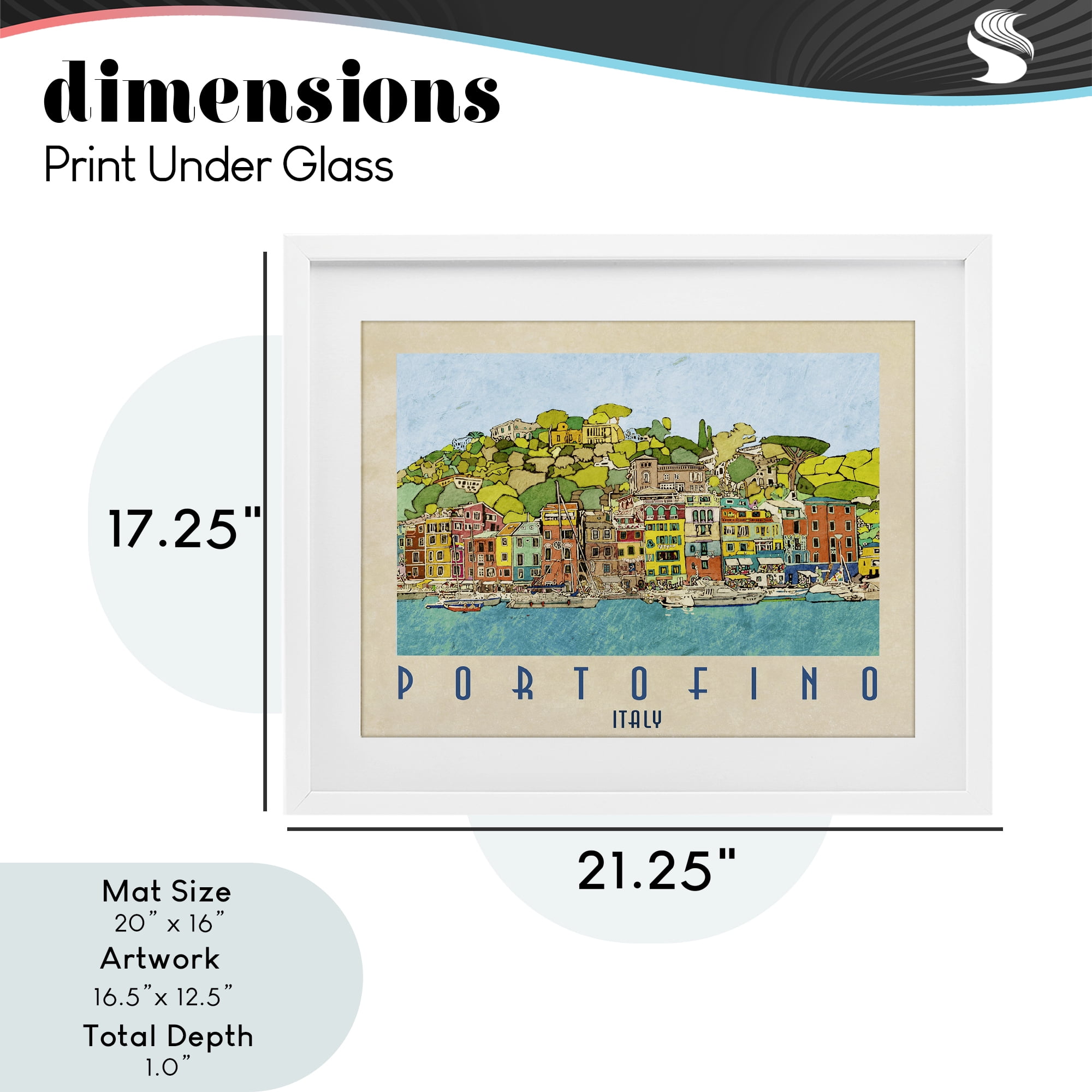 Stupell Industries Portofino Architecture Poster White Framed Print Under Glass, design by Ynon Mabat