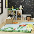 thumbnail image 5 of Eric Carle "The Very Hungry Caterpillar" Elementary Sun Scene Kids Machine Washable Area Rug, Blue/Green, 35"x51", 5 of 11
