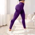 thumbnail image 6 of Resistance Band Leggings for Women, High Waist Leggings with Built-in Resistance Bands for Yoga, Gym, Workout Purple XL, 6 of 6
