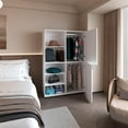 thumbnail image 4 of FM FURNITURE Ollie Garde-Robe à 2 Portes avec Rangement Ouvert Blanc, 4 of 8