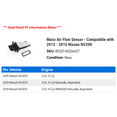 thumbnail image 2 of Mass Air Flow Sensor - Compatible with 2013 - 2015 Nissan NV200 2014, 2 of 2
