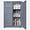 Grey, variant on ZOPan Kitchen Pantry with Door and Shelves, Small Food Pantry Cabinet Cupboard, Freestanding Wooden Bathroom Storage Cabinet with 4 Drawers for Kitchen and Dining Room, 11"D x 23"W x 33"H, Black