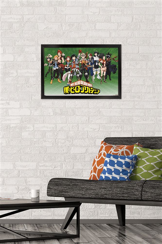 My Hero Academia: Season 4 - Group Wall Poster, 14.725" x 22.375", Framed